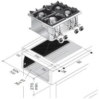 Gasherd 4 Br. 18Kw