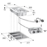 El. Grillplatte Glatt 400V