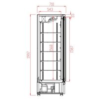 Kühlschrank 2 Glastüren Schwarz Jde-1000R Bl