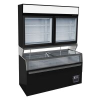 Gastro Wandtiefkühlschrank Mit Glastür 373L/575L - Schwarz
