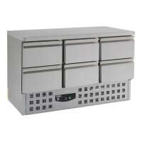 Gastro Kühltisch 6 Schubladen - 400L