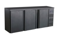 Gastro Barkühlschränk 537L Schwarz 3 Türen