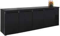 Gastro Barkühlschränk 680L Schwarz 4 Türen