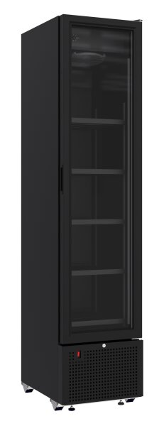 Kühlschrank 1 Glastür Schwarz 348L