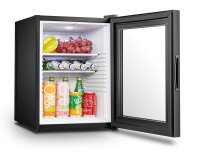 Gastro Minibar Kuhlschrank 40L Mit Glastür - Schwarz