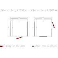 Zelle ISO 100, dim.int. 2830 x 2830 xh 2230 mm (17,86...