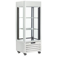 Vollverglaste Vitrine" 440 l, 1 Ebene + 2 Regale,...