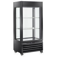 Vollverglaste Vitrine" 600 l, 1 Ebene + 2 Regale,...