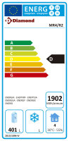 Kühltisch, Umluft, 4 Türen GN 1/1 (550 Lit.)