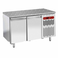 Gastro Kühltisch mit 2 Türen Granitplatte
