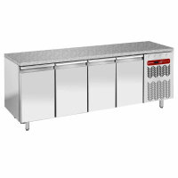 Gastro kühltisch mit 4 Türen Granitplatte