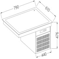 Element Kühlplatte 2x GN 1/1