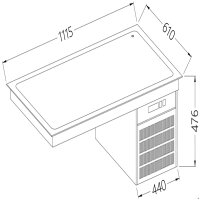 Element Kühlplatte 3x GN 1/1