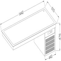 Element Kühlplatte 4x GN 1/1