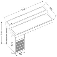 Element Kühlplatte, 2 Ebenen, 4x GN 1/1