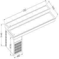 Element Kühlplatte, 2 Ebenen, 5x GN 1/1