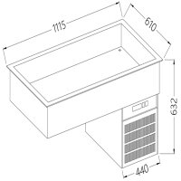 Element Kühlwanne 3x GN 1/1