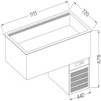 Element Kühlwanne, belüftet, 3x GN 1/1