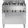 Gasherd 5 Brenner mit Umluftbackofen GN 1/1 & Elektrogrill - 15,5 kW - 900x600 mm