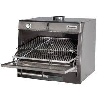 Holzkohleofen-BBQ, GN 1/1 + GN2/4 (75 Kg/h)/Edelstahl