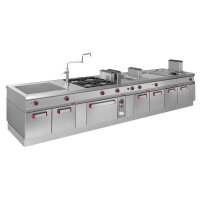 Elektro-Bain-Marie  4x GN 1/3, Unterschrank - PASS-THROUGH