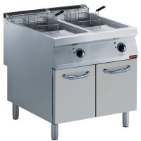 Elek. Friteuse 2 Becken Y je 15 L, externe Brenner, auf...