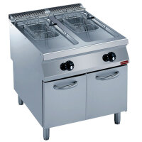 Gas Friteuse 2 Becken Y 15 L, externe Brenner, auf...