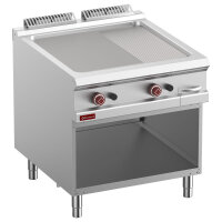 Gas-Grillplatte 2/3 glatt & 1/3 gerillt, Gasmodul...