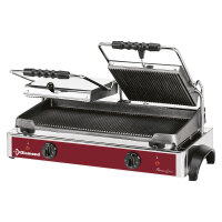 Elektro Kontaktgrill Panini DOPPELT, gerillte Platte