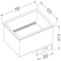 Element Bain-Marie 2 GN 1/1 - ausgetrocknet - belüftete