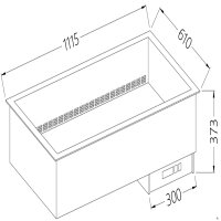 Element Bain-Marie 3 GN 1/1 - ausgetrocknet - belüftete