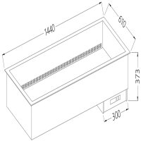 Element Bain-Marie 4 GN 1/1 - ausgetrocknet - belüftete