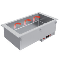 Element Bain-Marie 2 GN 1/1 - ausgetrocknet - belüftete