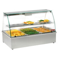 Wärmevitrine, Bain-Marie, 3 GN 1/1 Panorama