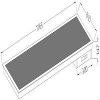 Element Glaskeramik Schwarz 5x GN 1/1