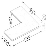 Option Ablageplatte Winkel 90° (20 mm),...