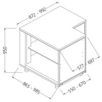 Neutraler Hinter Ecke - offen 90°