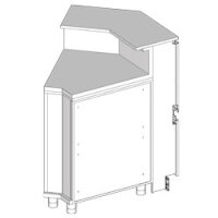 Neutrale Ecke - geschlossen 45°, mit Ablageplatte