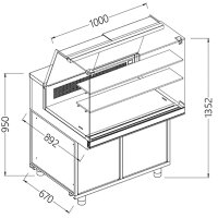 Gekühlte & beheizte Theke EN & GN, obere...