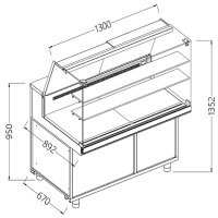 Verkaufstheke Neutrale x Bäckerei EN & GN, obere...