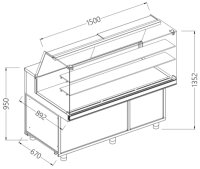 Verkaufstheke Neutrale x Bäckerei EN & GN, obere...