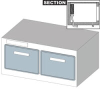 Gekühltes Reservefach für Vitrine, statisch, 1...