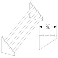 Option Tablettführung, aus Edelstahlrohr 335 mm - le...