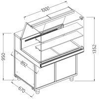 Verkaufstheke EN & GN, obere Glasscheibe,...