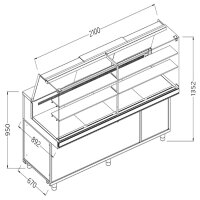 Verkaufstheke EN & GN, obere Glasscheibe,...