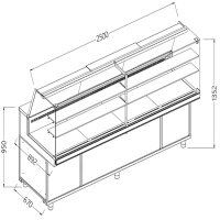 Verkaufstheke EN & GN, obere Glasscheibe,...