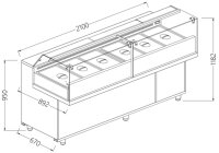 Vitrine Snack Salatette mit Reserve_niedriges Glas,...