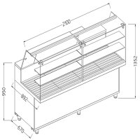 Snackvitrine für Brot_hohe Glasscheiben