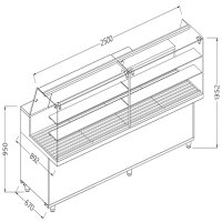 Snackvitrine für Brot_hohe Glasscheiben