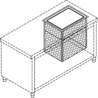 Neutraler Spülmaschinenkorbspender 500x500 mm